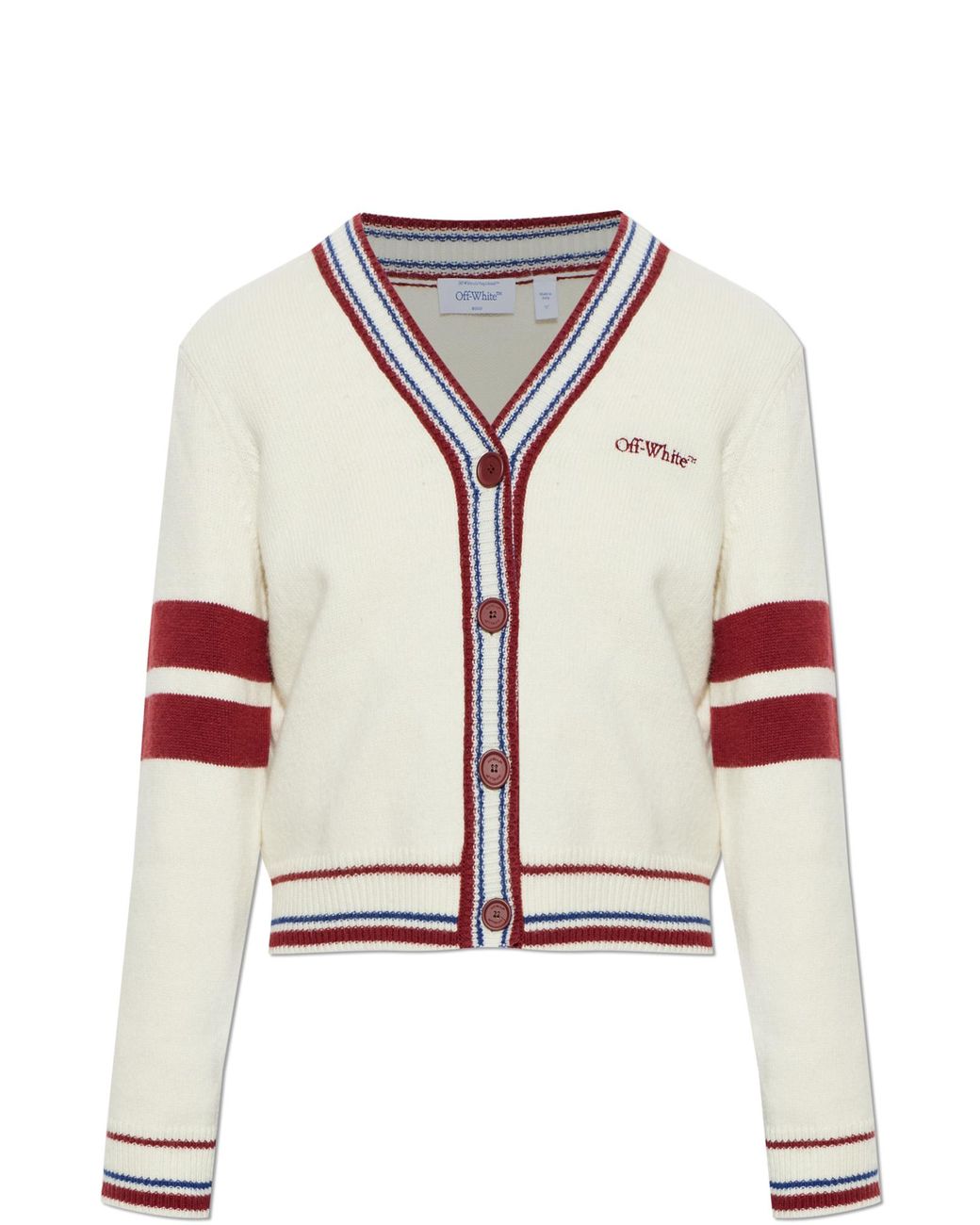 Off-White c/o Virgil Abloh Natural Cardigan With Embroidered Logo