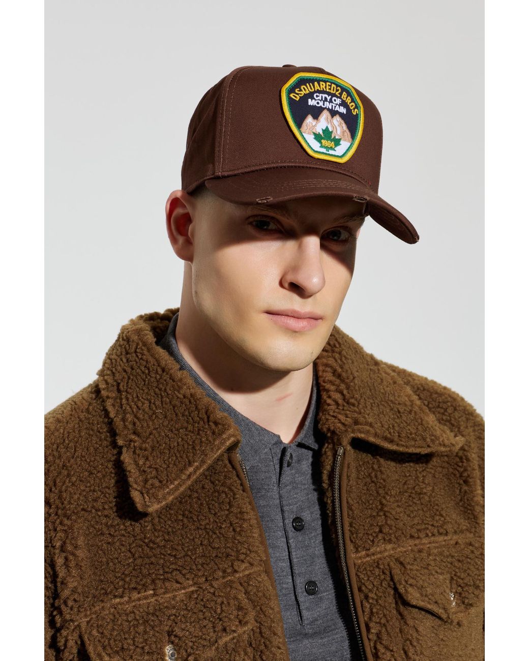 DSquared² Brown Baseball Cap for men