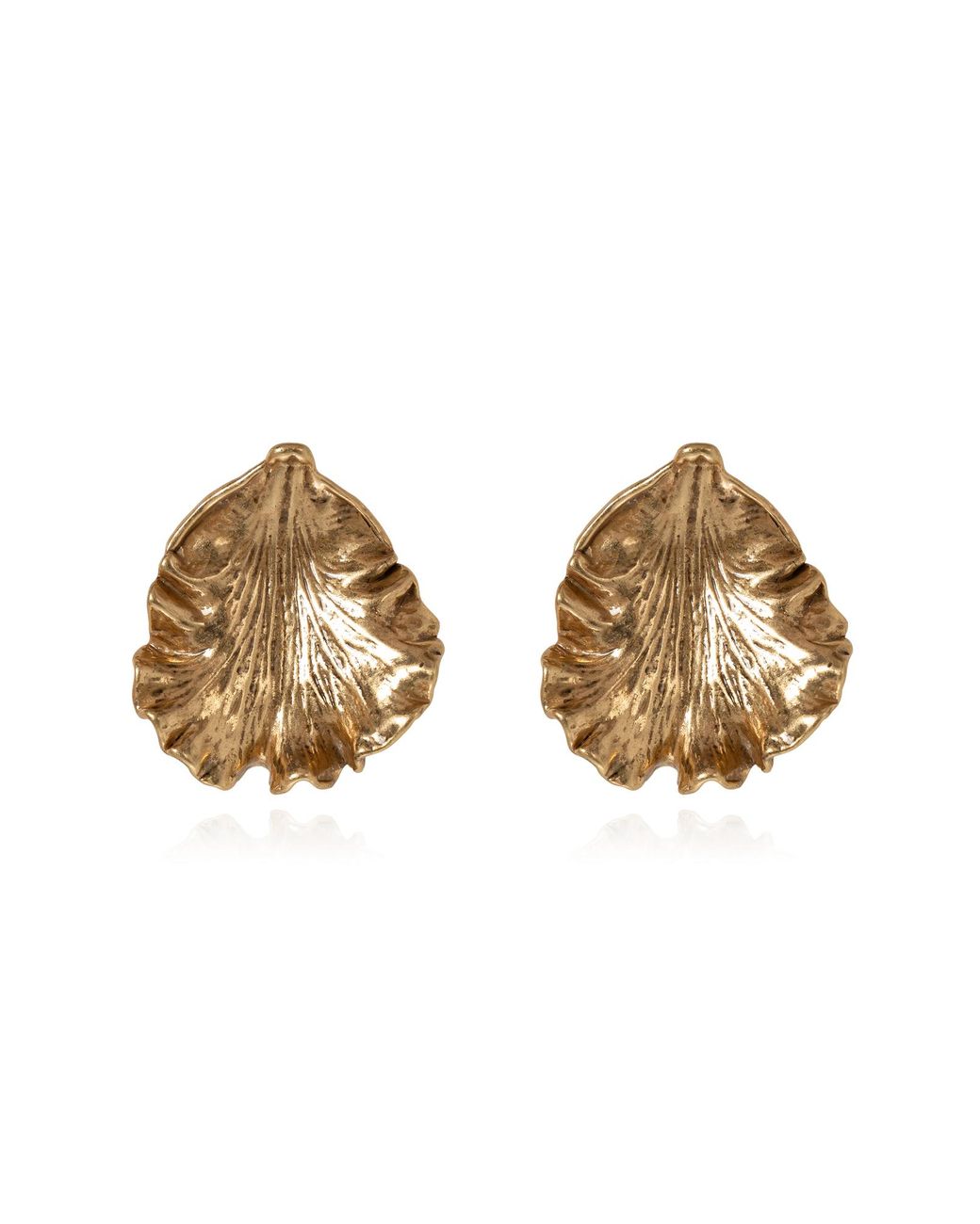 Cult Gaia Natural "Iris Leaf" Earrings
