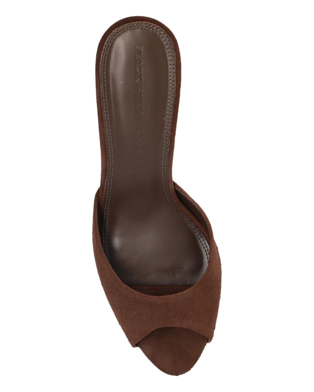 Black Suede Studio Brown Suede Heeled Mules "Jazz"