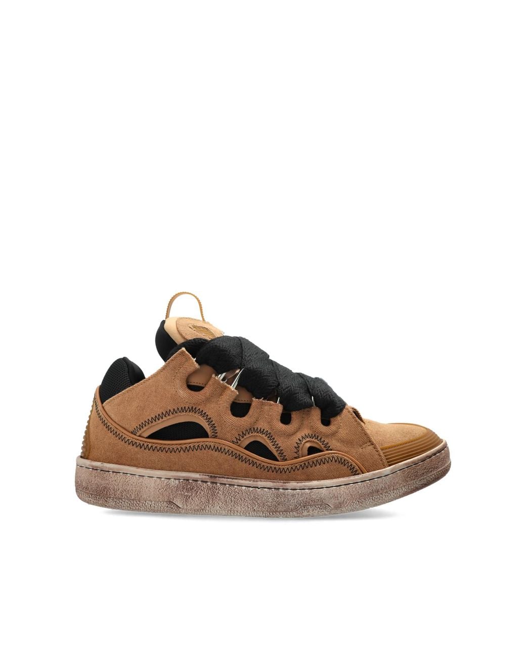 Lanvin Brown "Curb" Sports Shoes for men