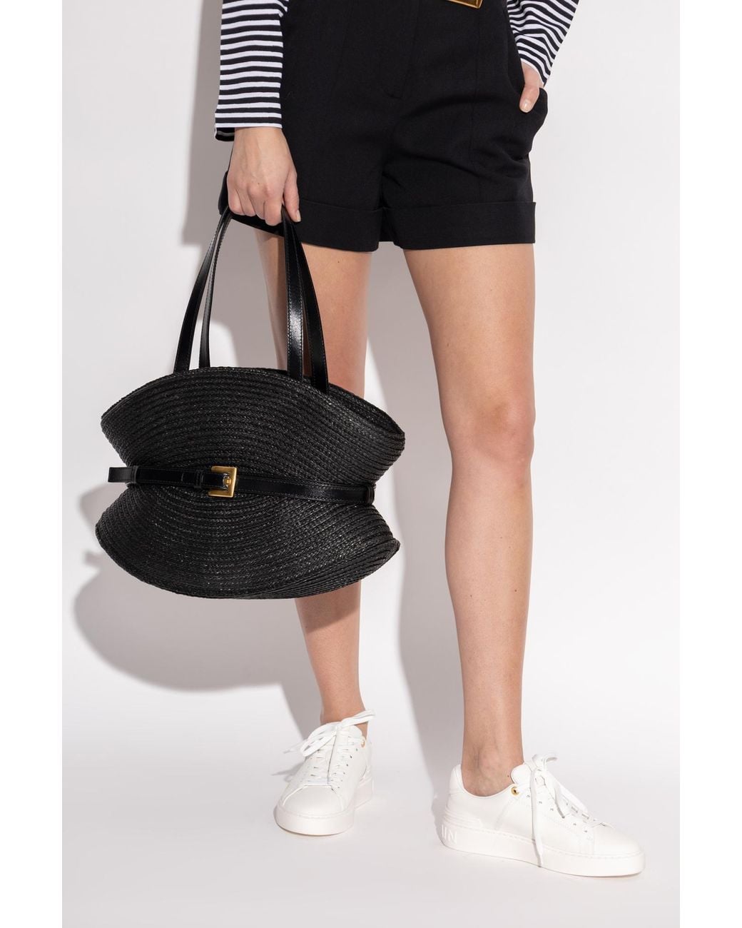 Balmain Black Handbag "Shuffle Medium"