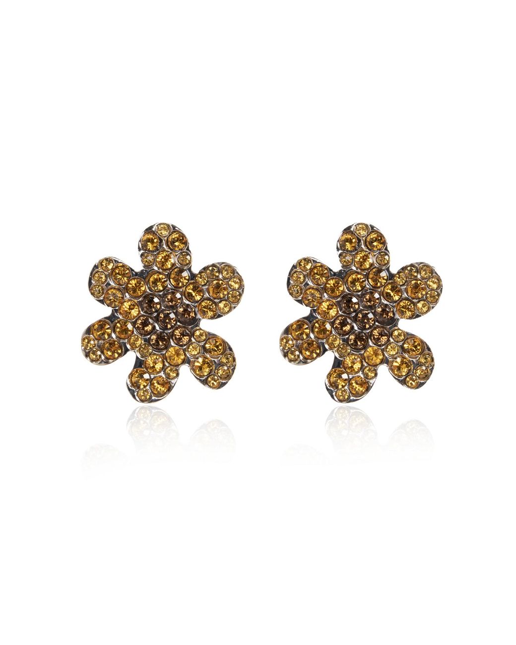 Marni Metallic Earrings With Shimmering Crystals