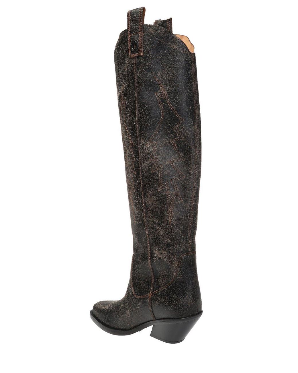 DIESEL Over-the-knee Cowboy Boots in Black | Lyst