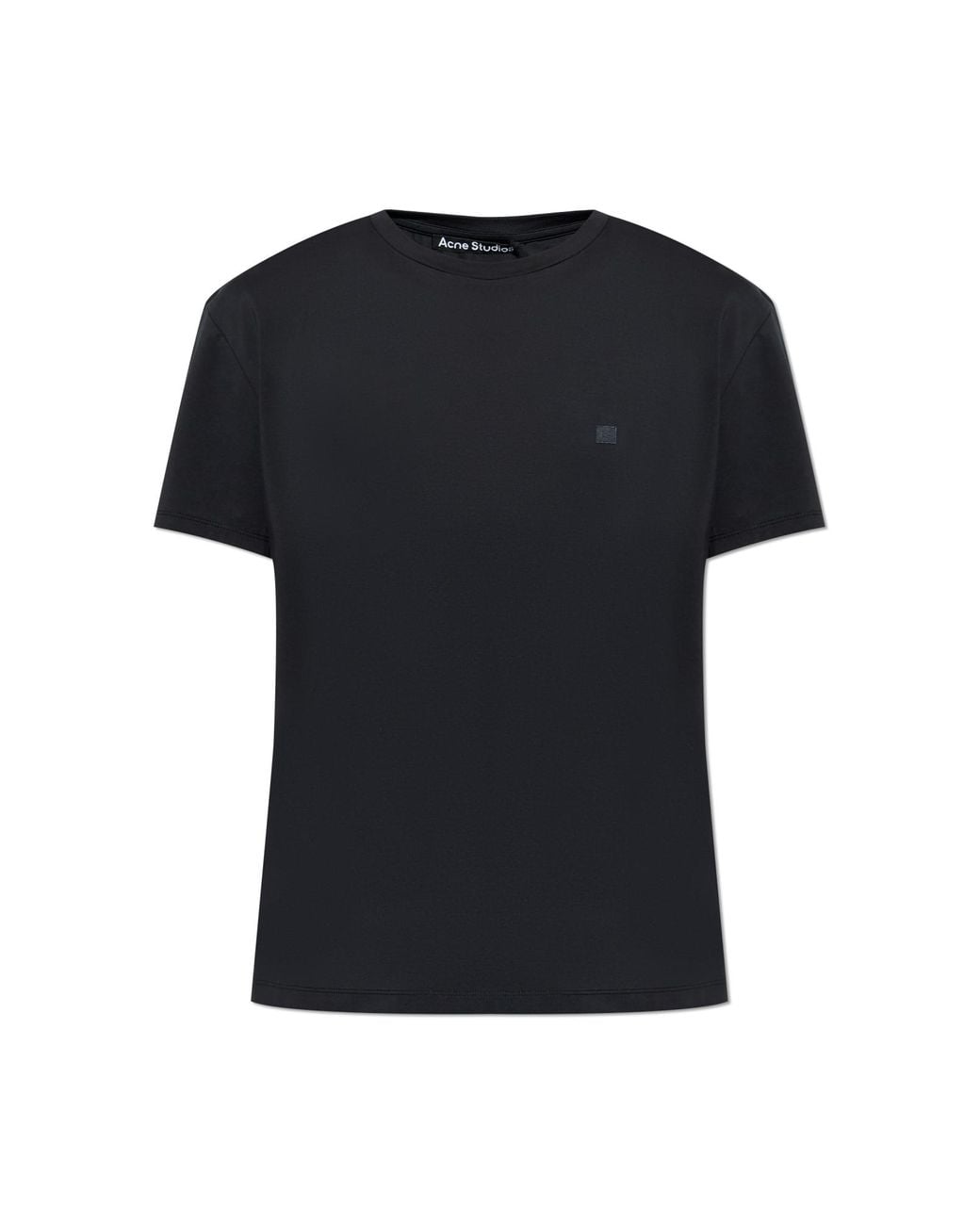 Acne Black T-Shirt With Logo for men