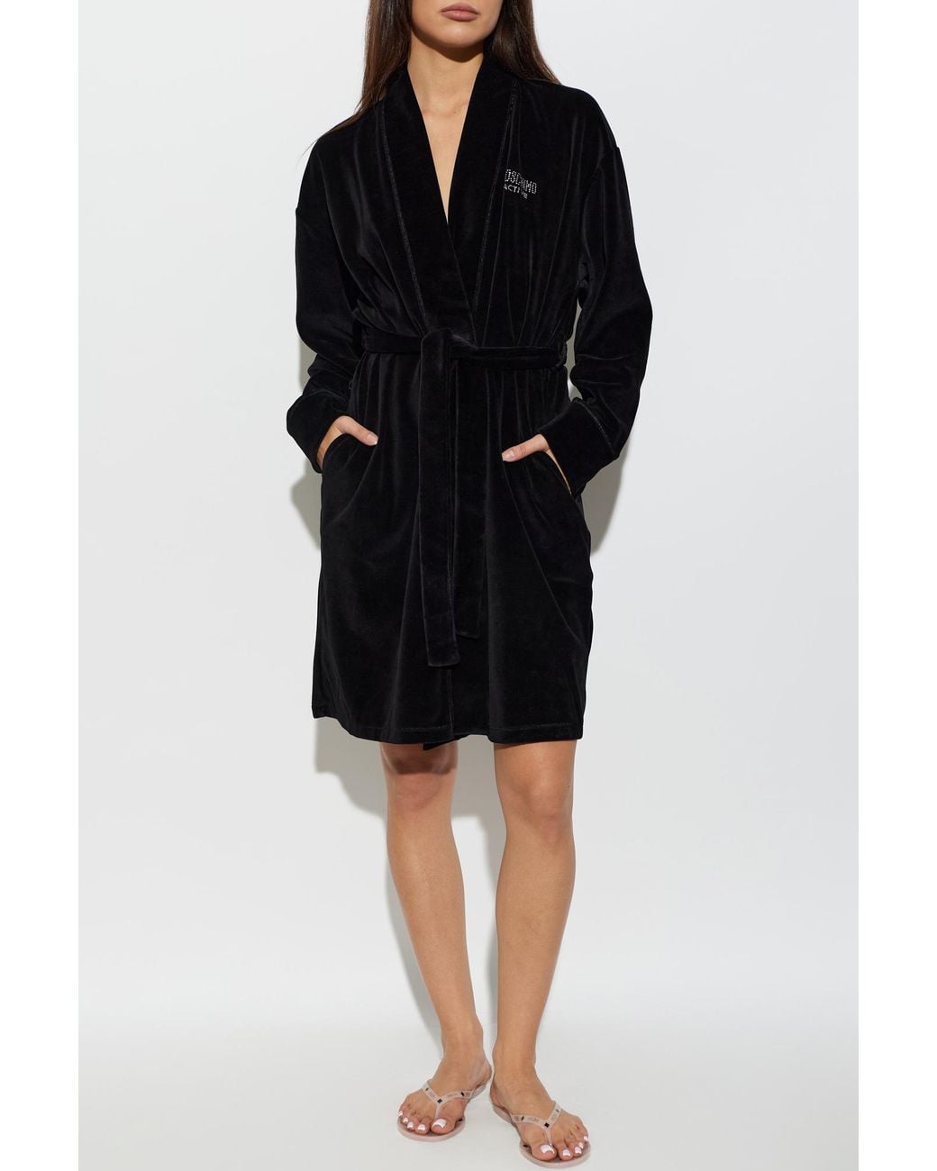 Moschino Black Robe From The 'Active' Line
