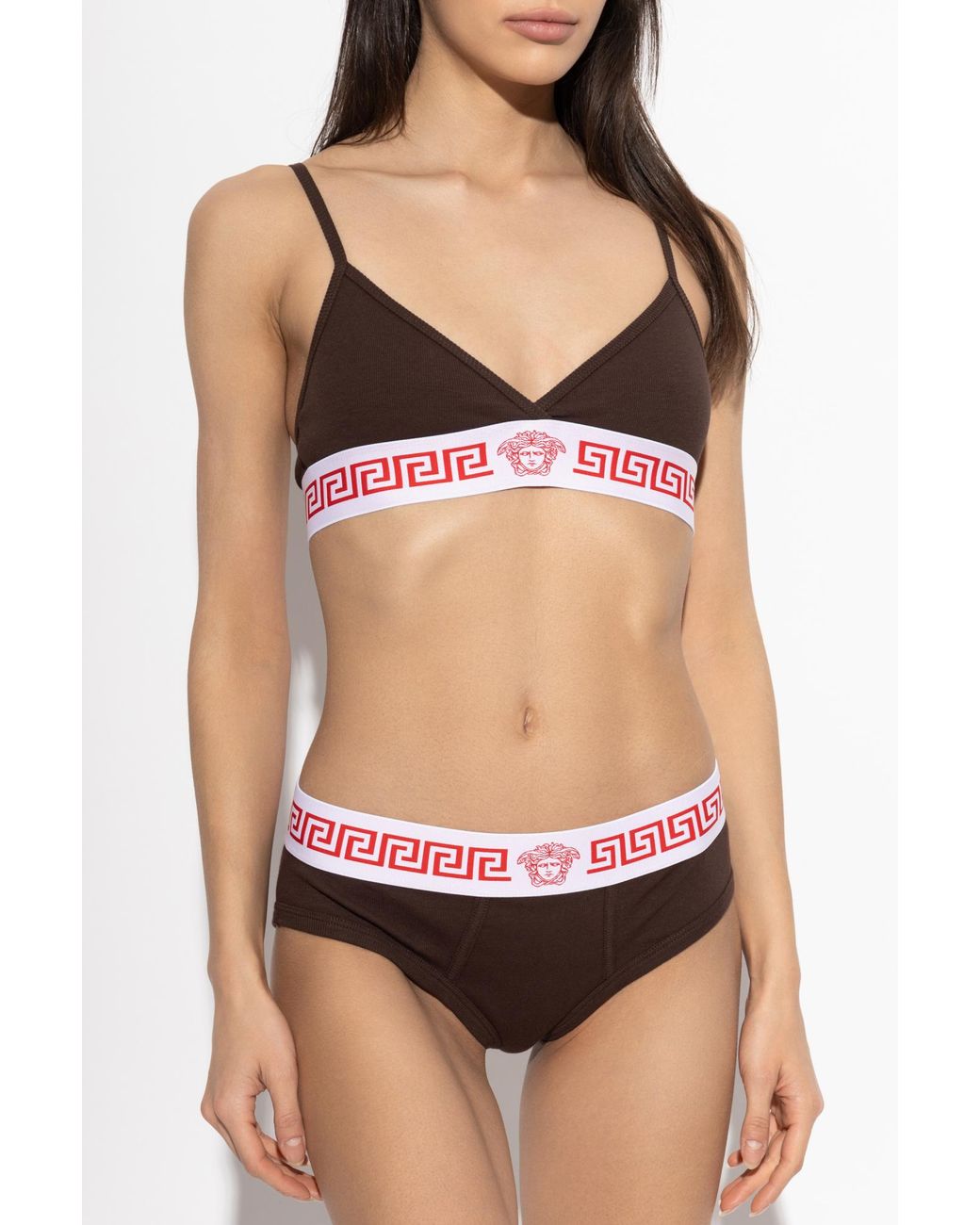 Versace Red Cotton Bra