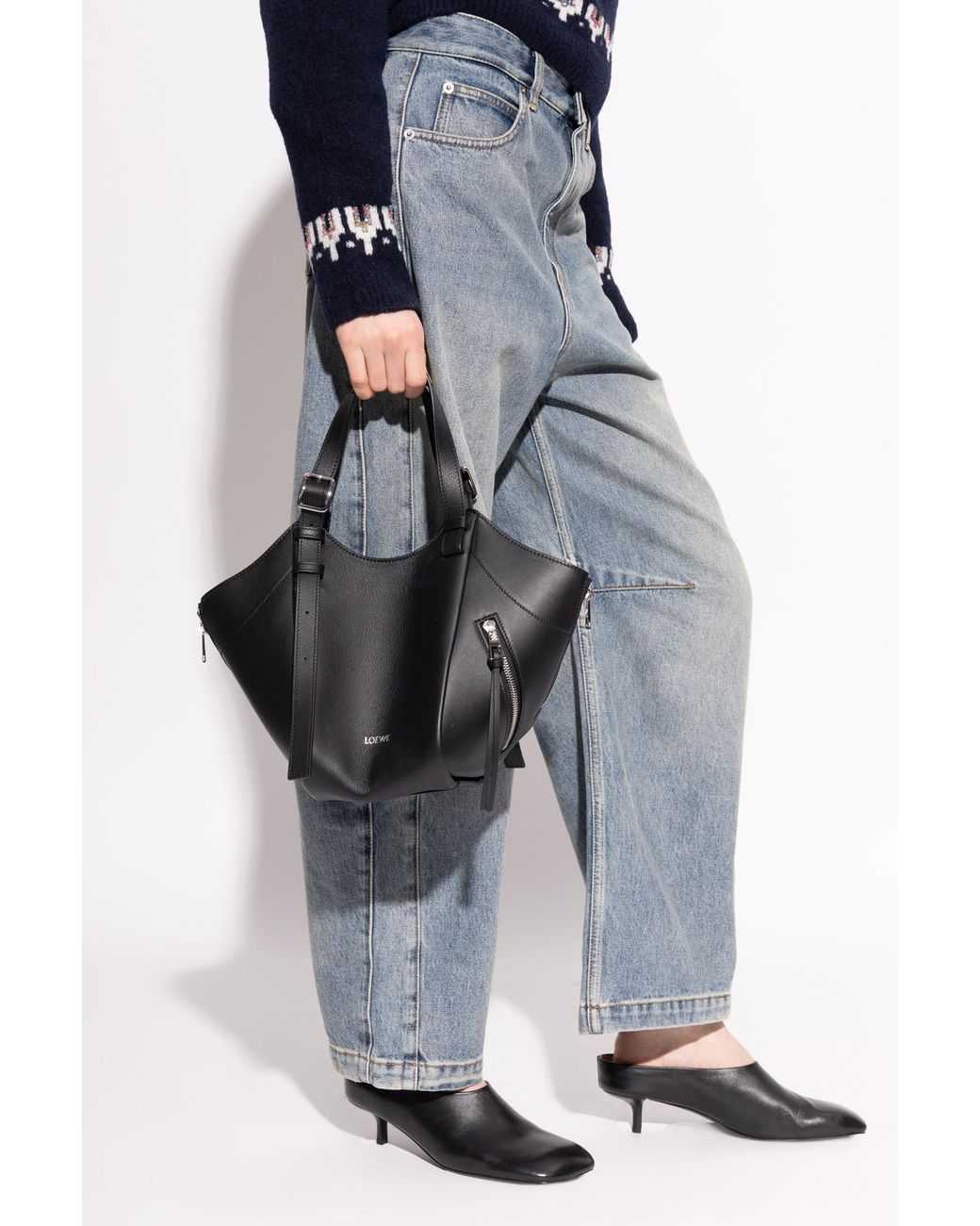 Loewe Gray 'Hammock Flip Medium' Shoulder Bag