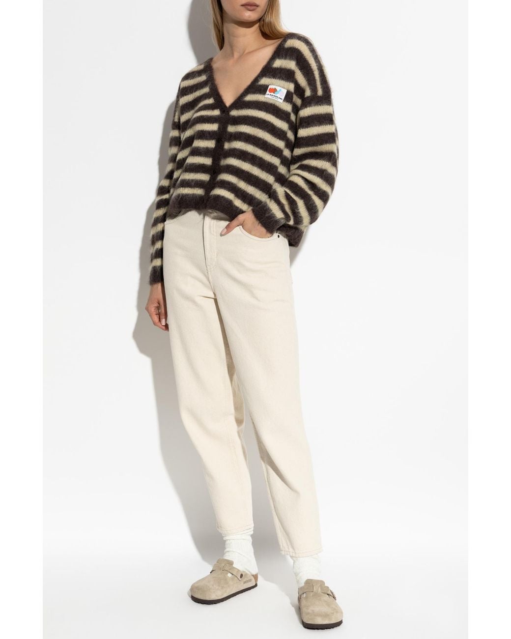 American Vintage White High-Waisted Jeans