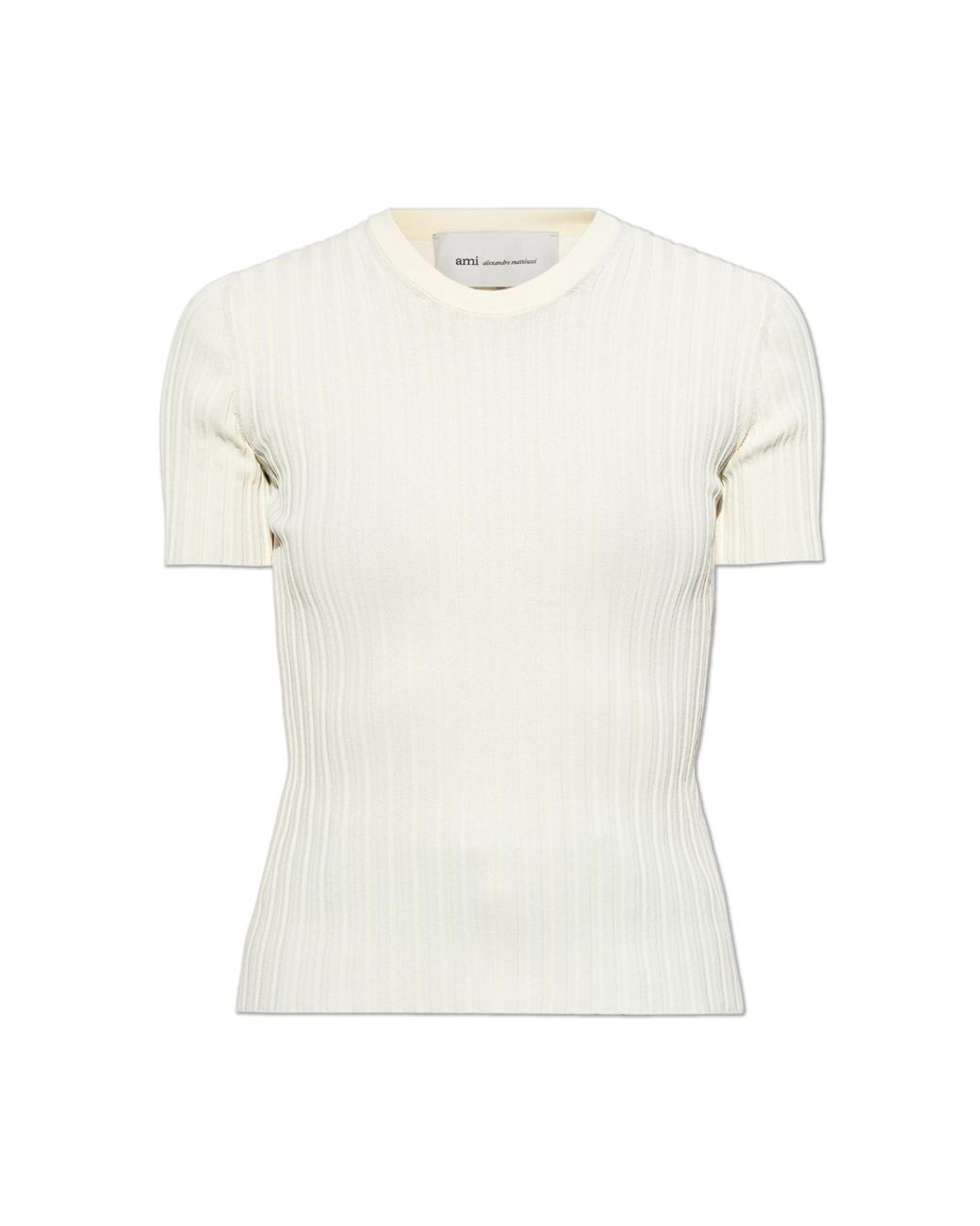 AMI White Pleated Top