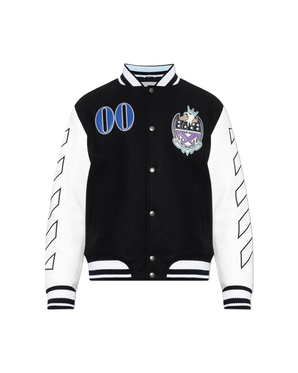 Off-White c/o Virgil Abloh Black Insulated 'Bomber' Jacket for men