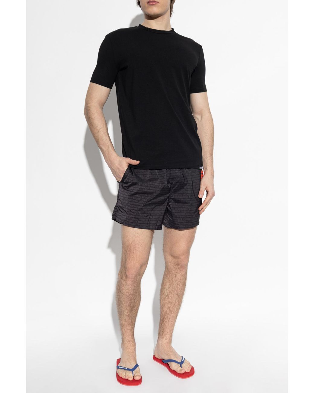 DSquared² Black Underwear T-Shirt With A Round Neckline for men