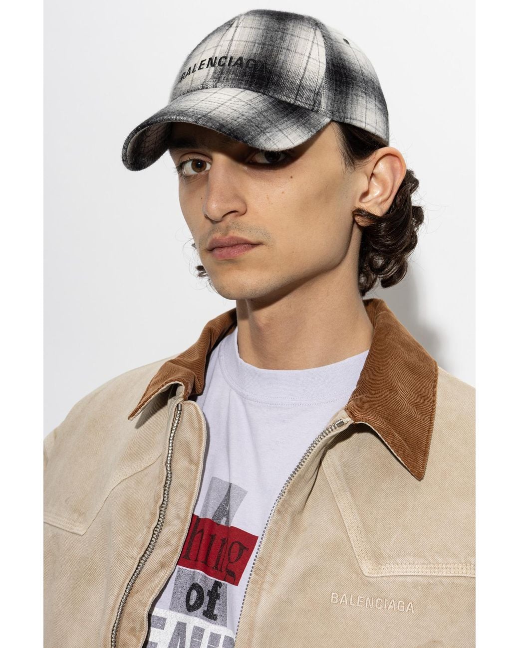 Balenciaga Gray Cap With Visor for men
