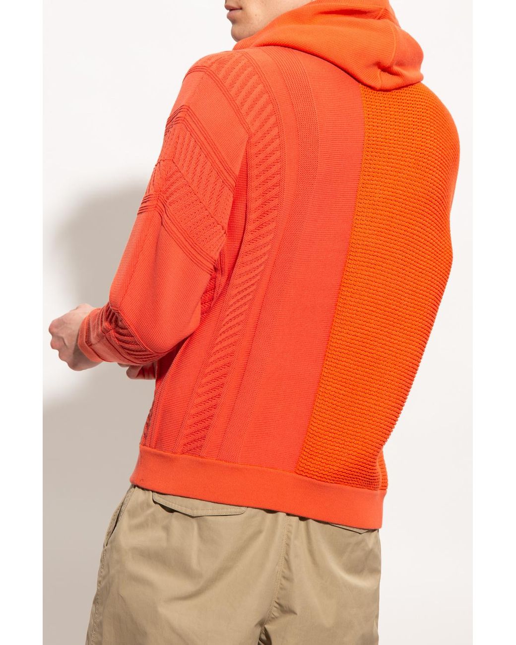 Stone Island Cotton Hoodie With Logo in Orange for Men | Lyst