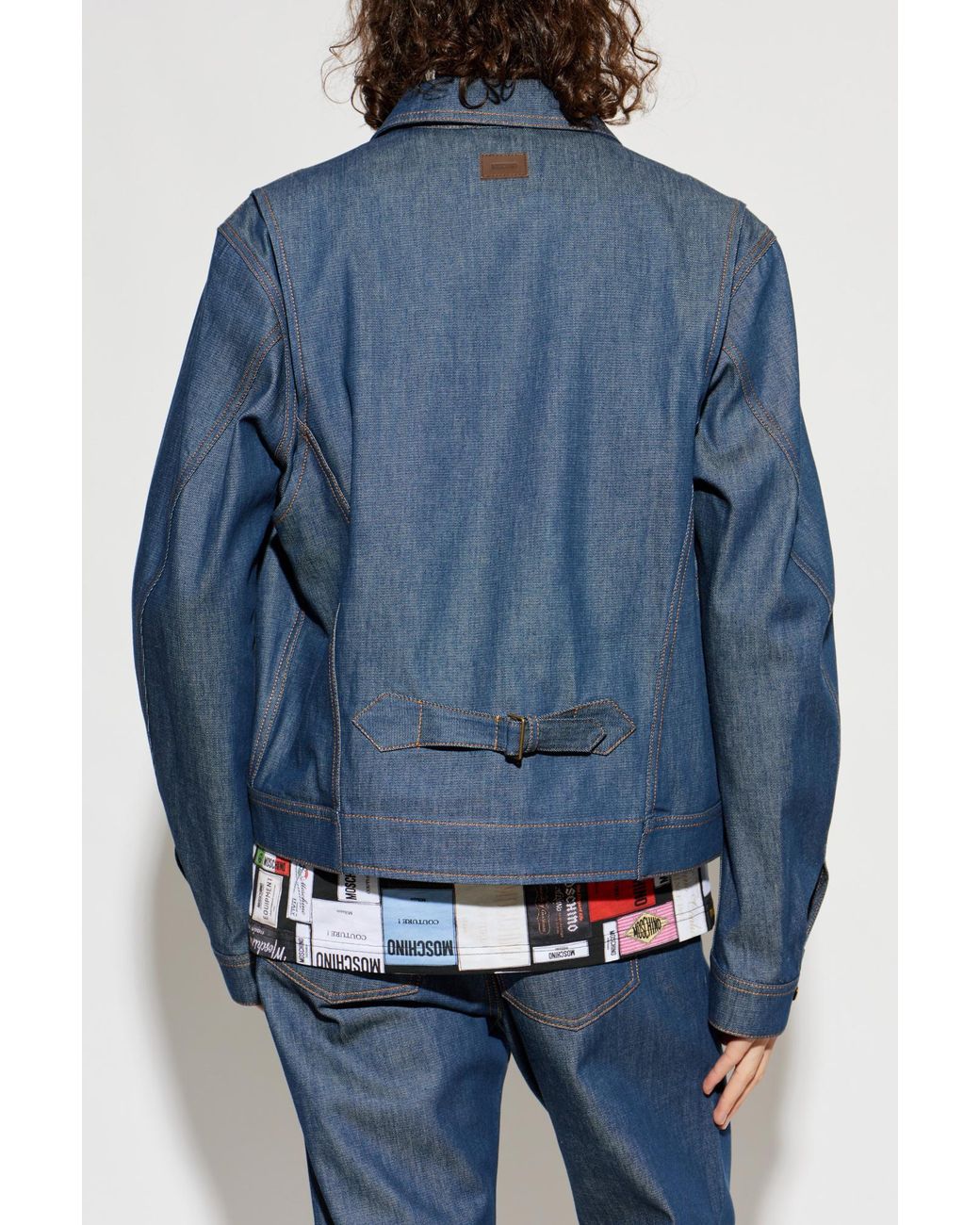 Moschino Blue Denim Jacket for men