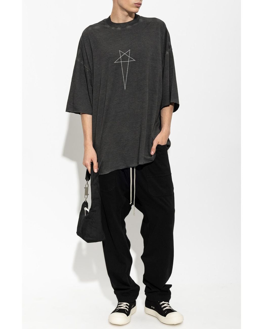Rick Owens Black T-Shirt With Print for men