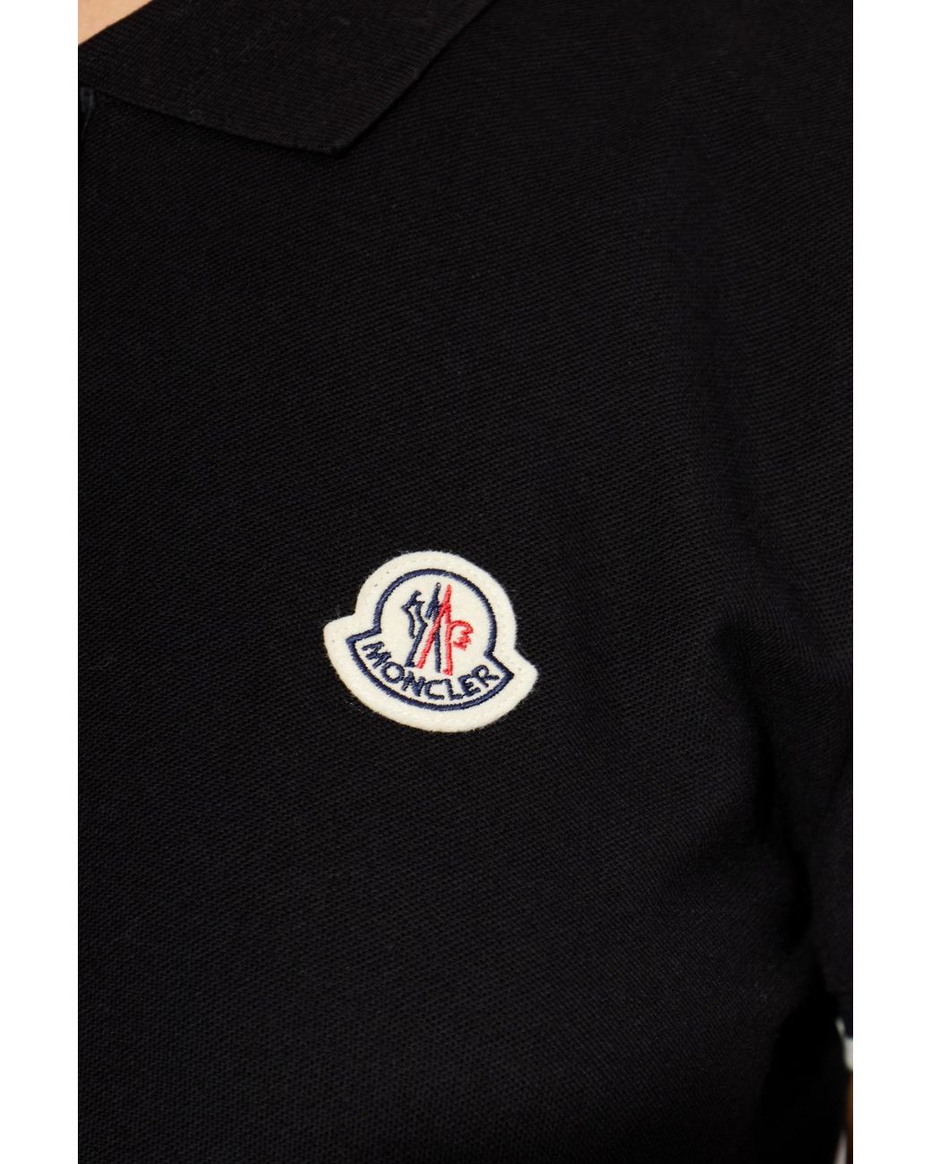 Moncler Black Polo With Logo