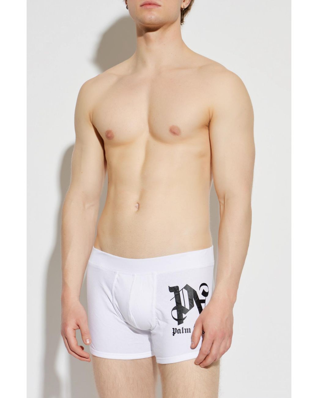 Palm Angels White Two-Pack Of Boxers With Logo for men
