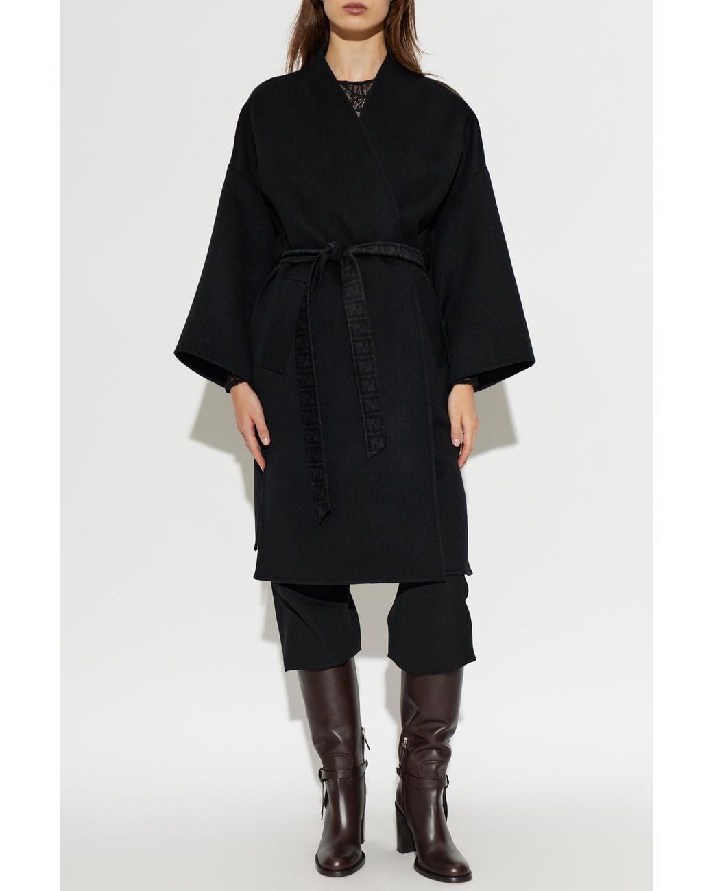 Fendi Black Wool Coat