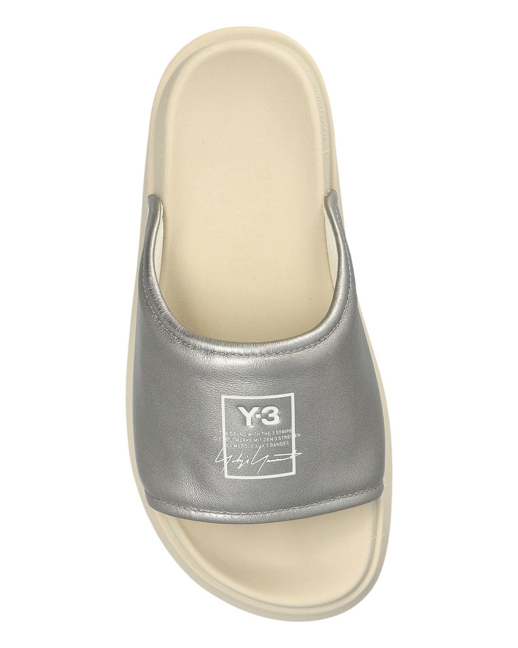 Y-3 White "Slide" Shoes