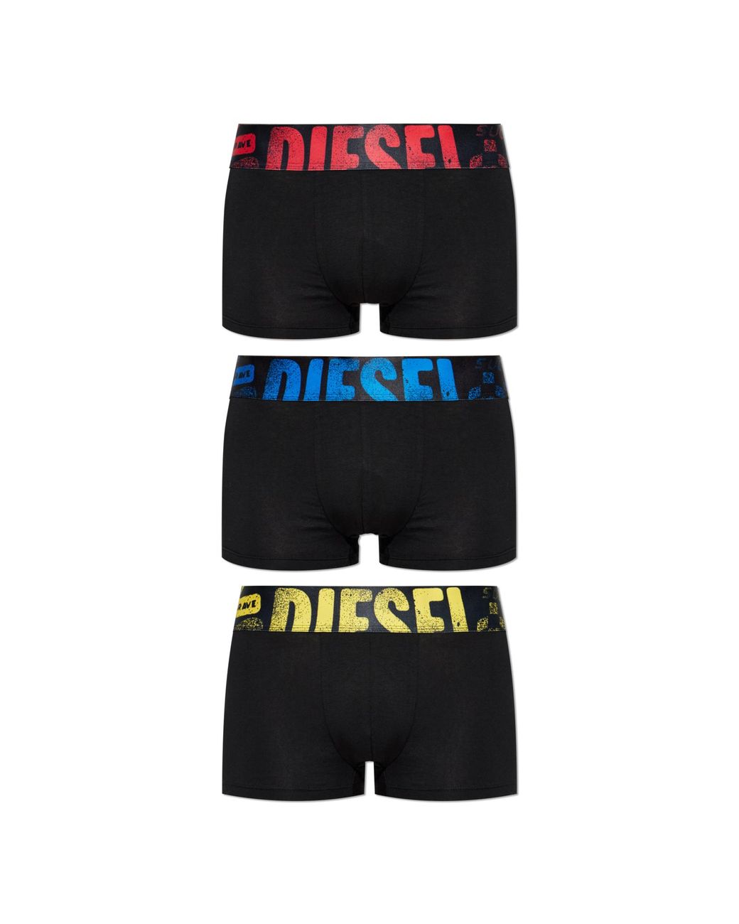 DIESEL Black Three-Pack Of Boxer Briefs 'Umbx-Damienthreepack' for men