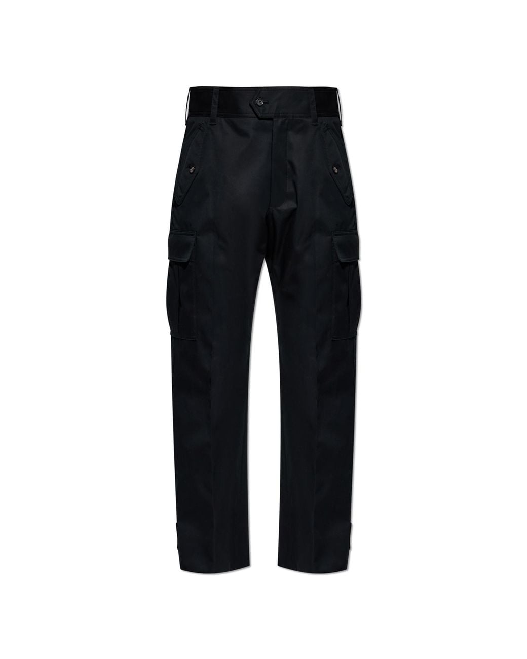McQueen Black Cargo Trousers for men