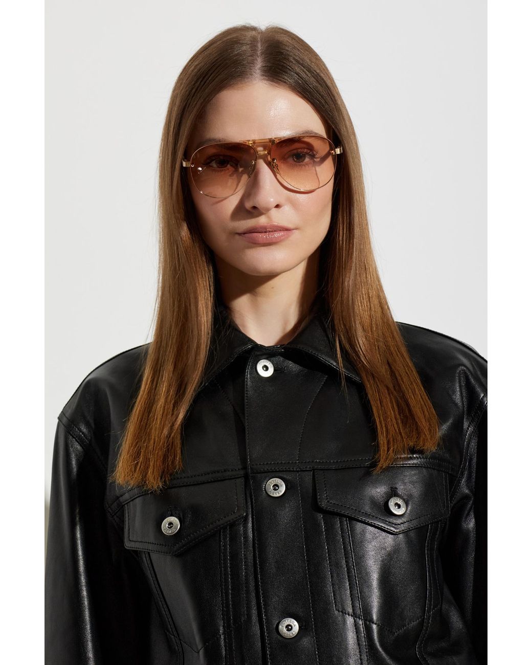 Linda Farrow Natural "Taya" Sunglasses
