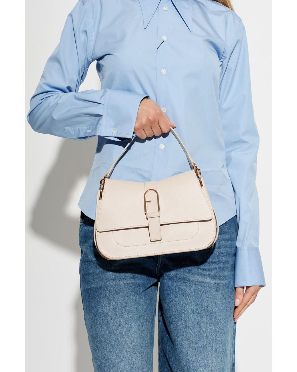 Furla Natural Shoulder Bag "Flow"
