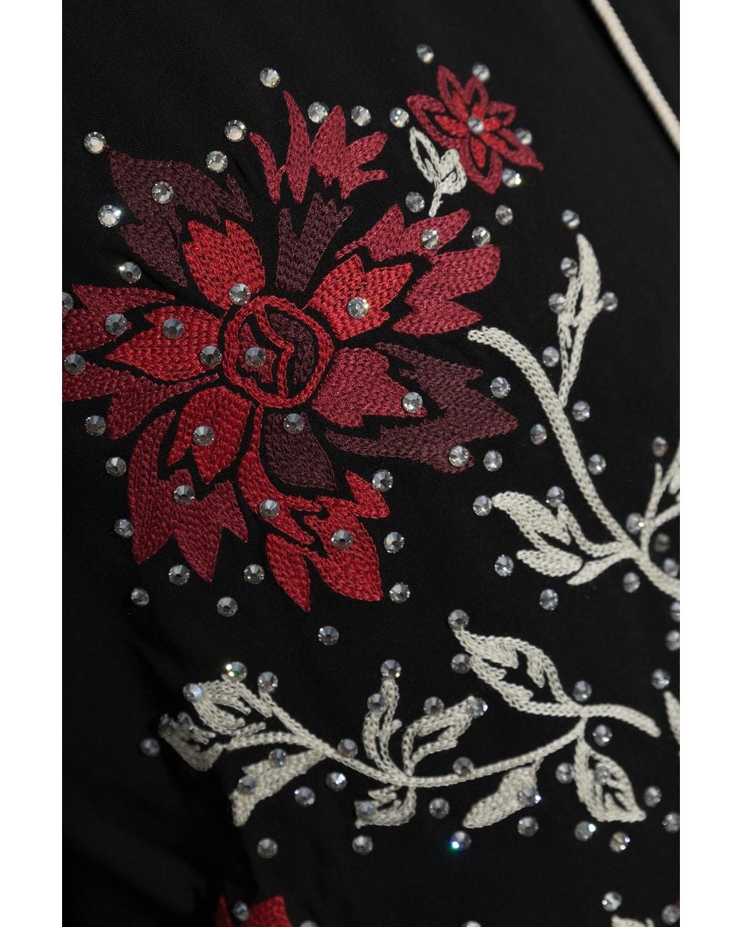 Amiri Black Embroidered Shirt With Shimmering Sequins for men