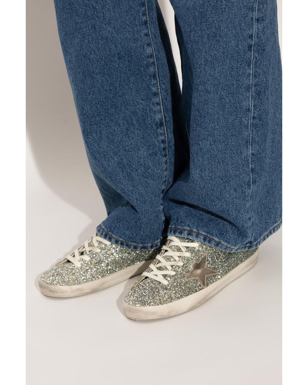 Golden Goose Deluxe Brand Gray 'Super-Star Classic With List' Sports Shoes