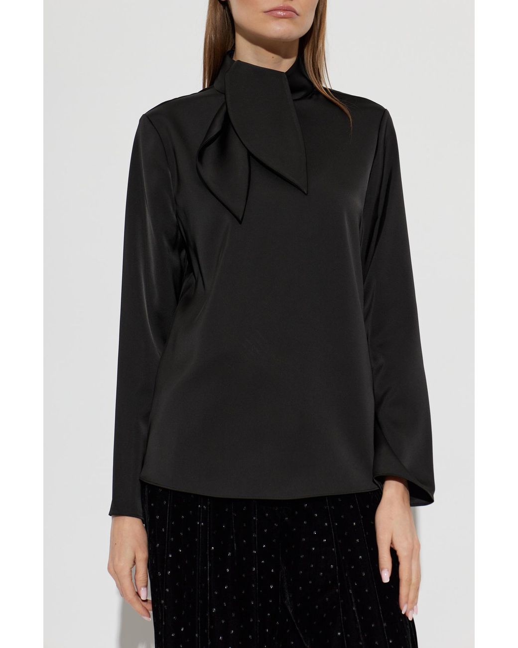 Emporio Armani Black Satin Top