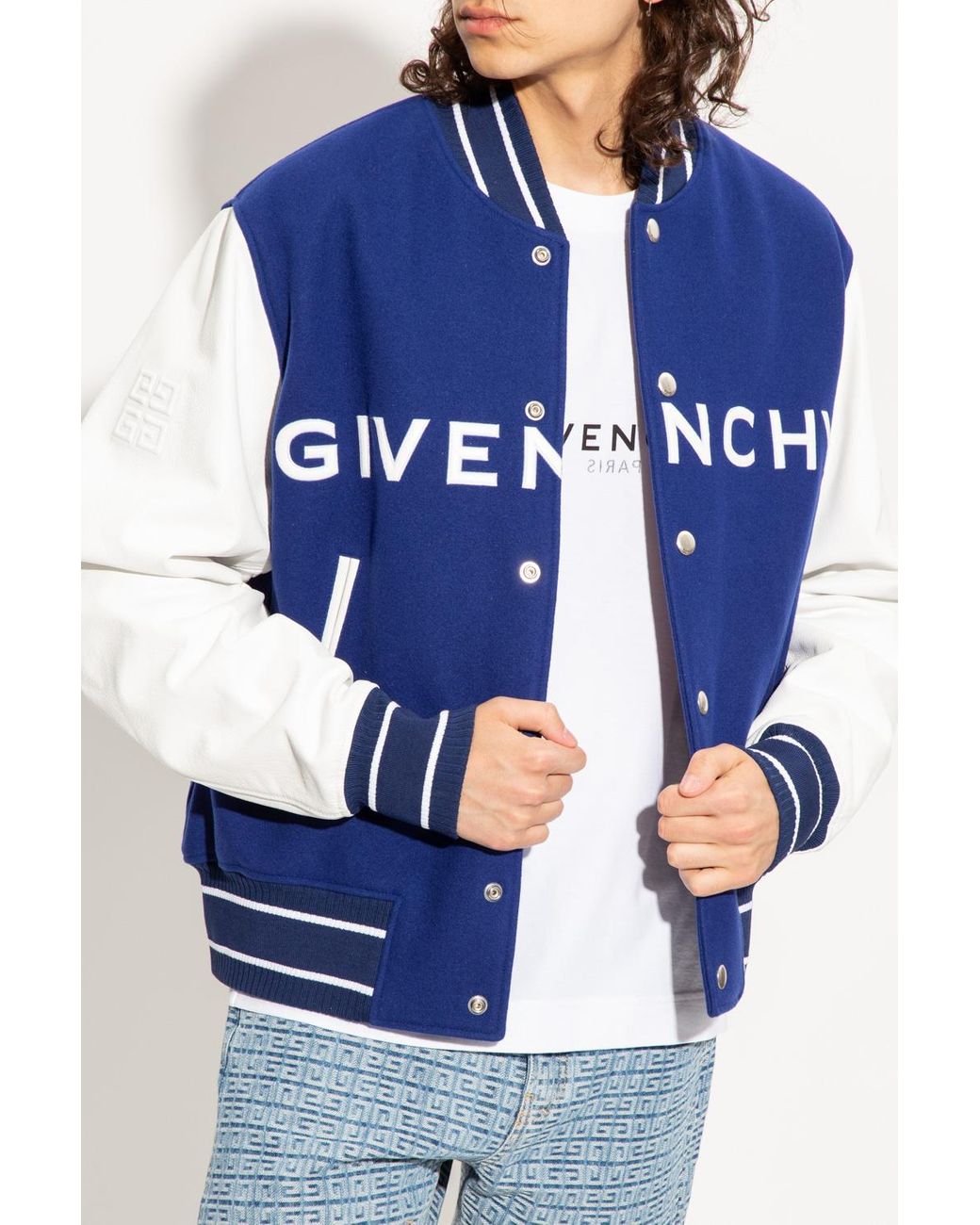 Givenchy Bomber Jacket in Blue for Men | Lyst