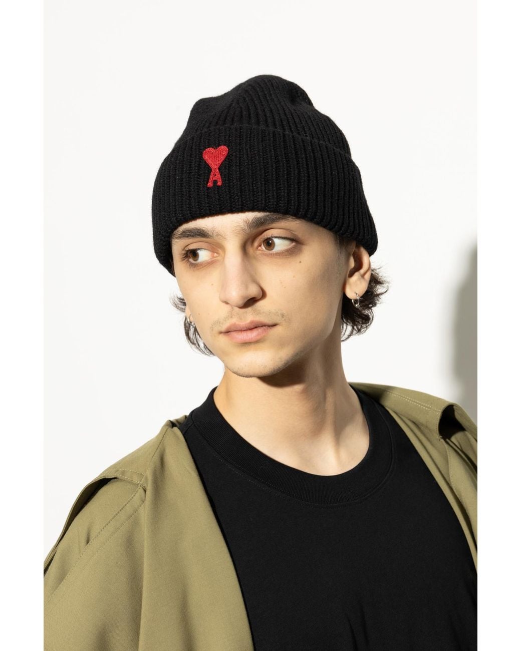 AMI Black Wool Hat