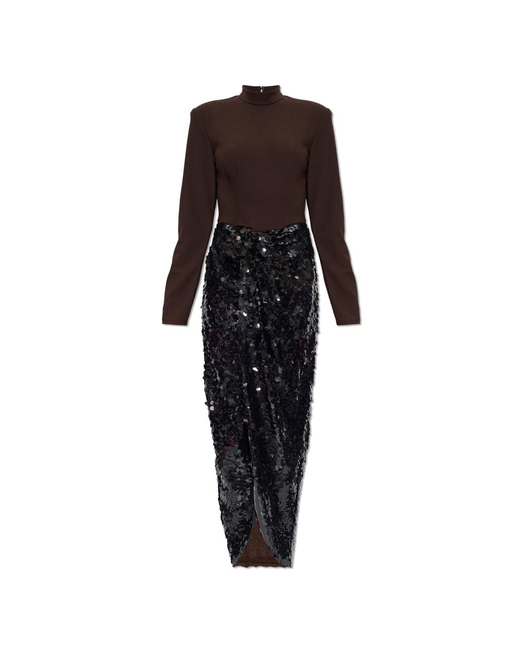 ROTATE BIRGER CHRISTENSEN Black Dress With A Sequin Hem