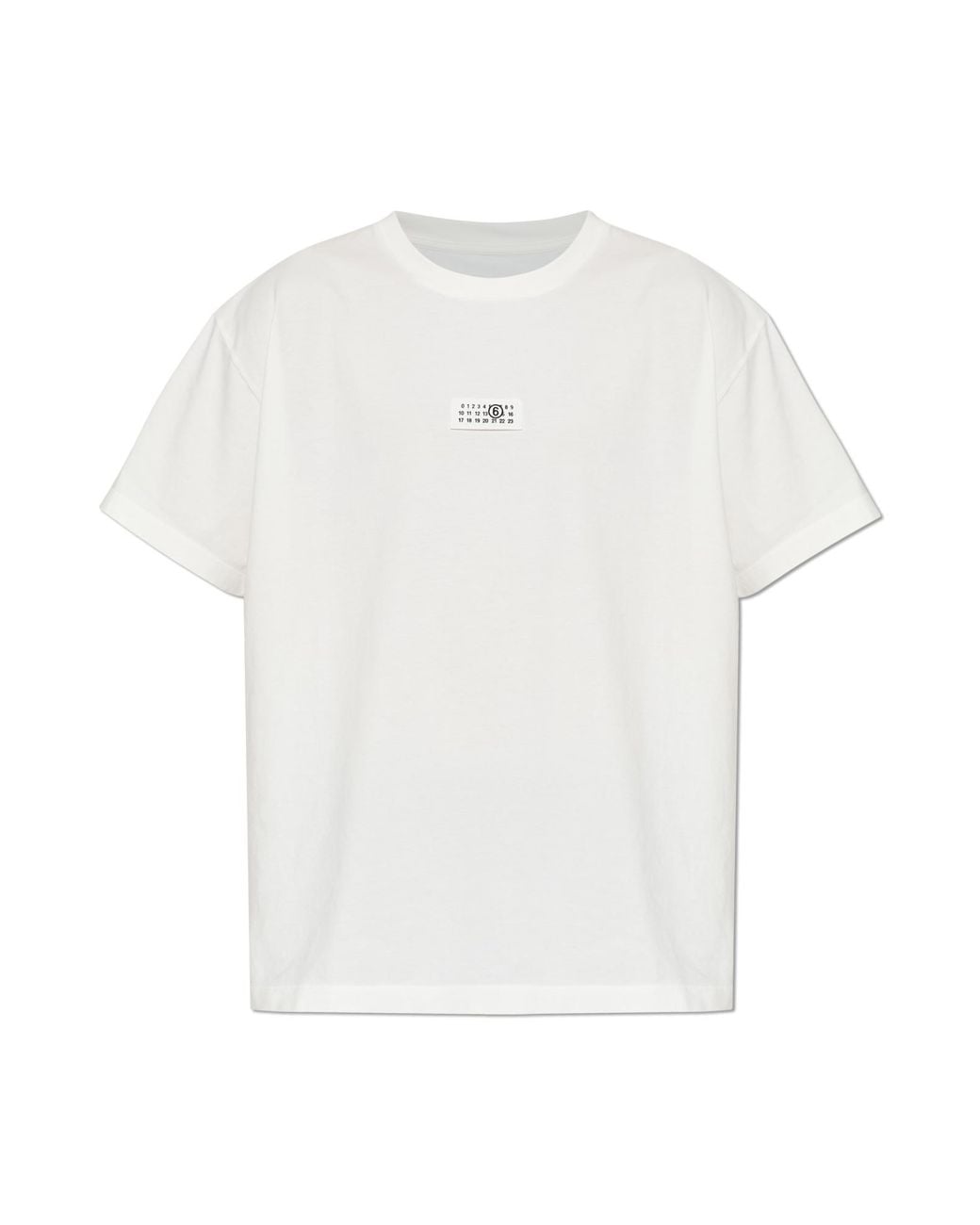 MM6 by Maison Margiela White T-Shirt With Logo Patch for men