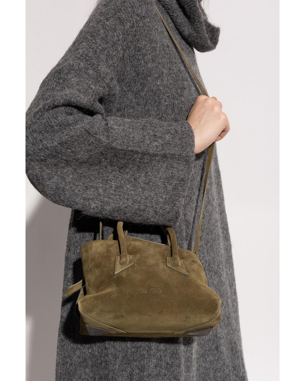 The Attico Green Handbag 'La Passeggiata Mini'