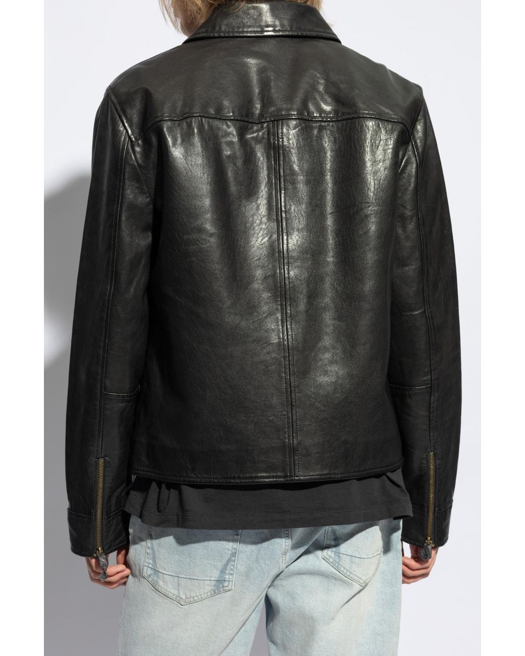 AllSaints Black Leather Jacket 'Miller' for men
