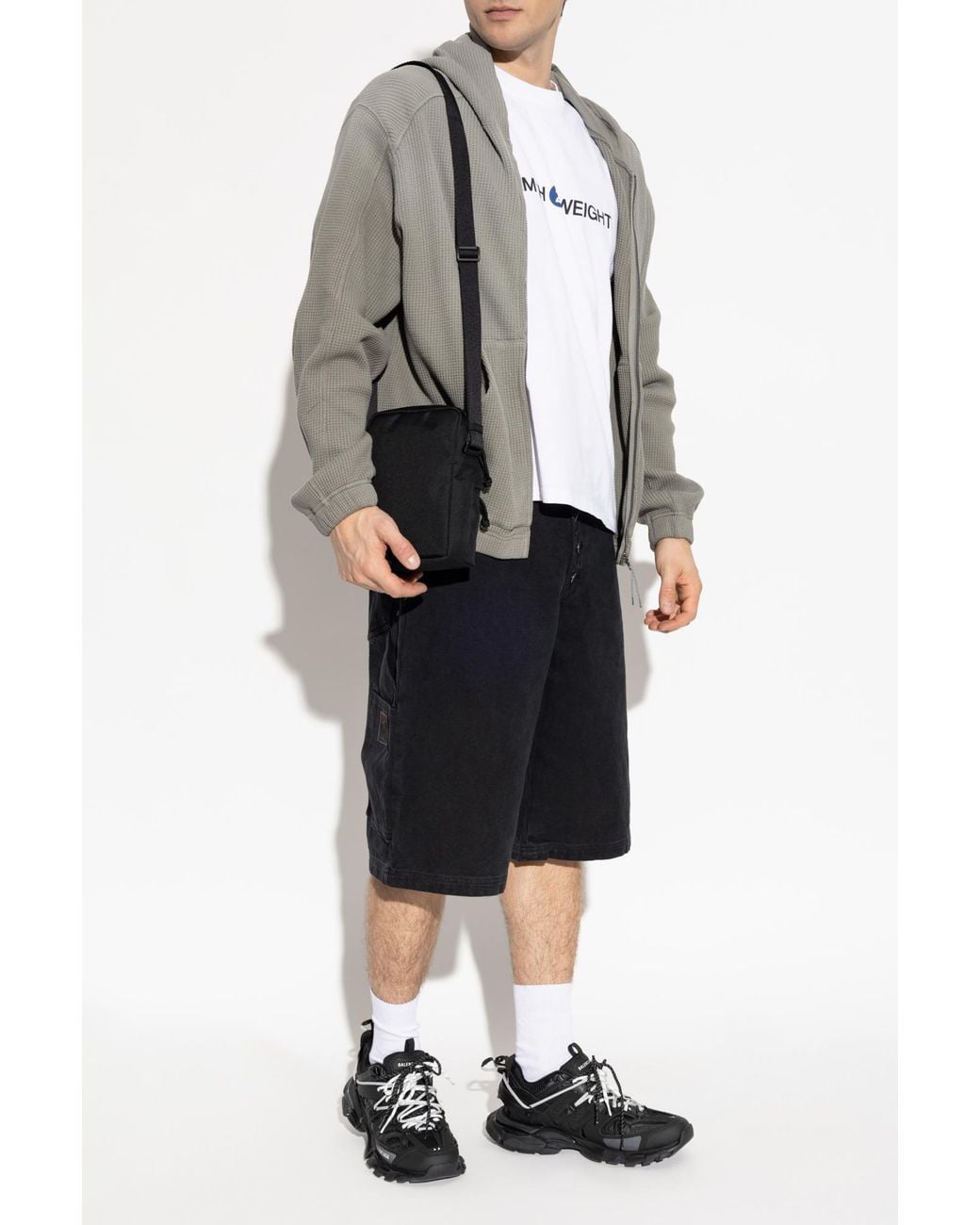 Roa Black Logo Shorts for men
