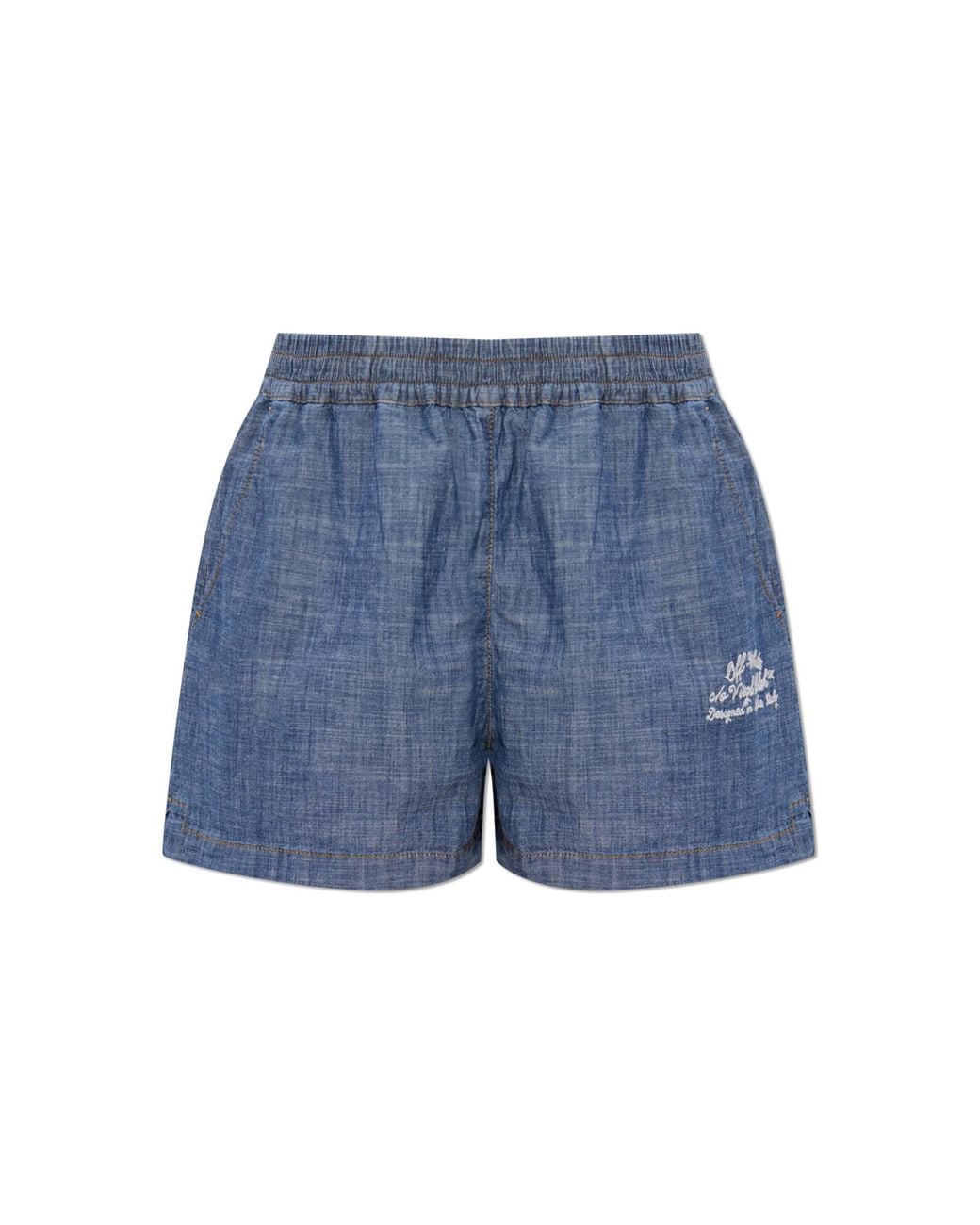Off-White c/o Virgil Abloh Blue Shorts With Logo