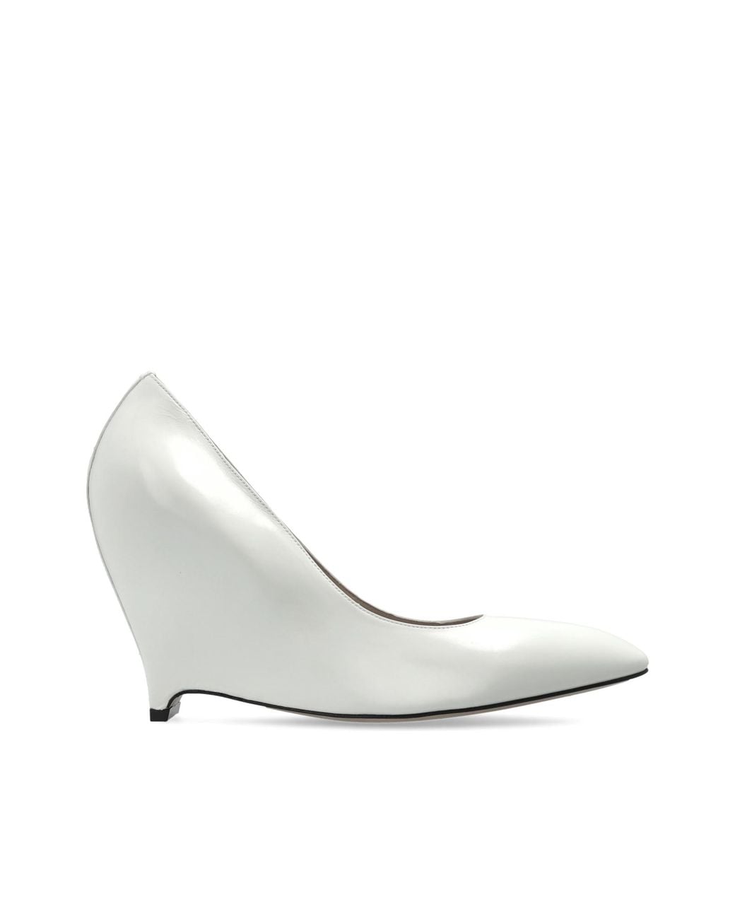 Maison Margiela White Leather Heeled Shoes