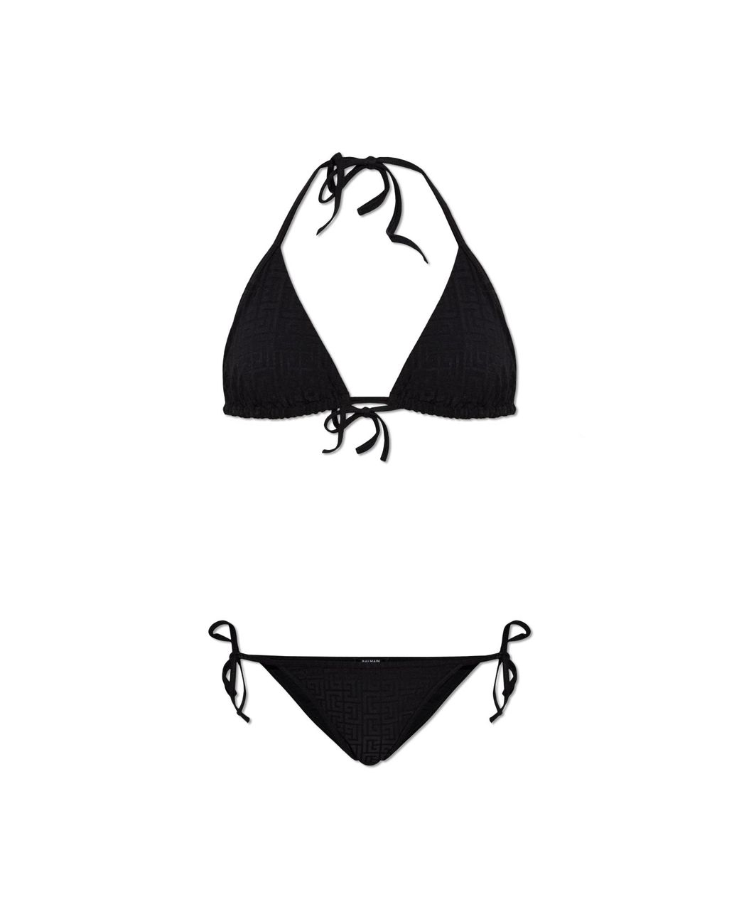 Balmain Black Two-Piece Swimsuit