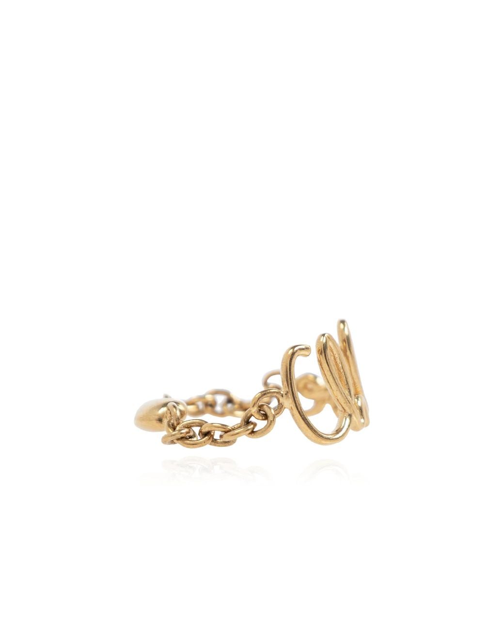 Chloé Black Ring With A Chain