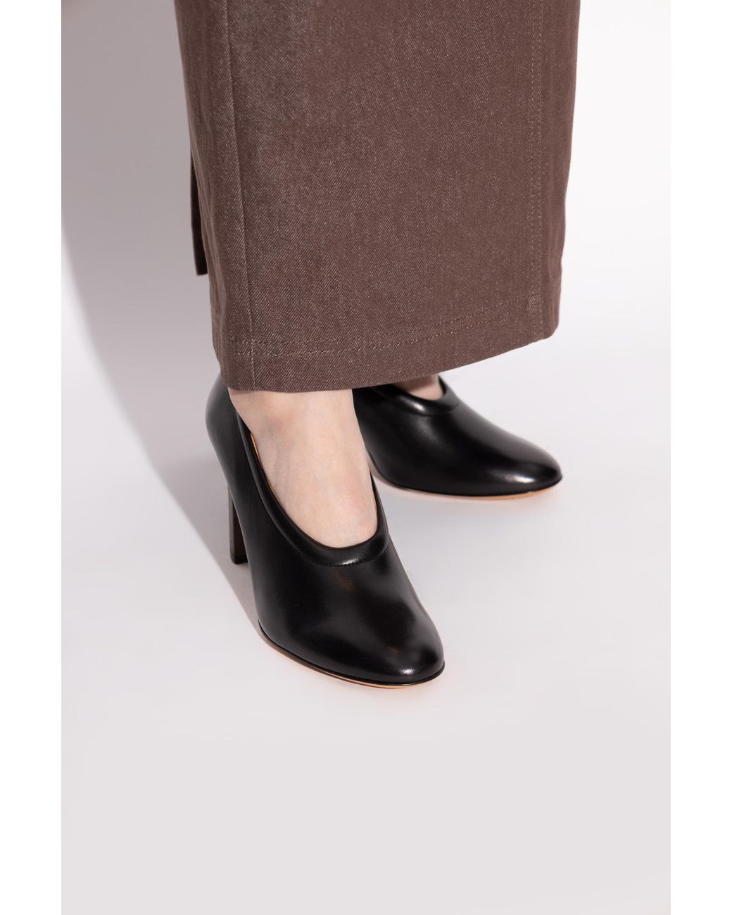 Tod's Black Leather Heeled Shoes