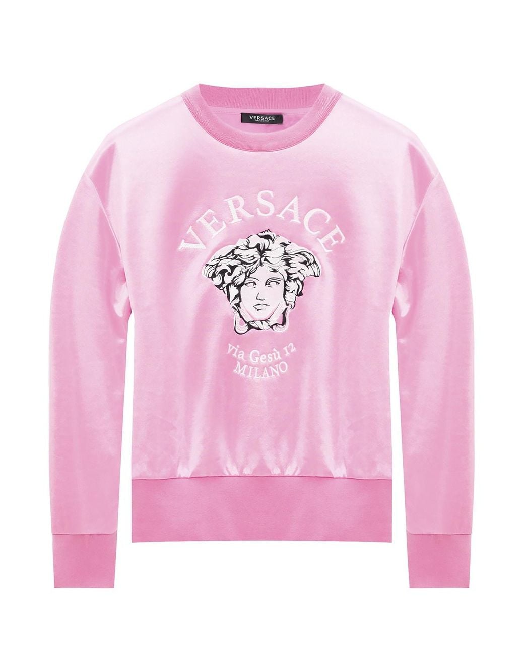 versace sweatshirt pink