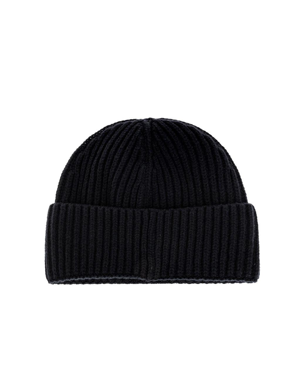 Canada Goose Black Wool Beanie With Logo Patch