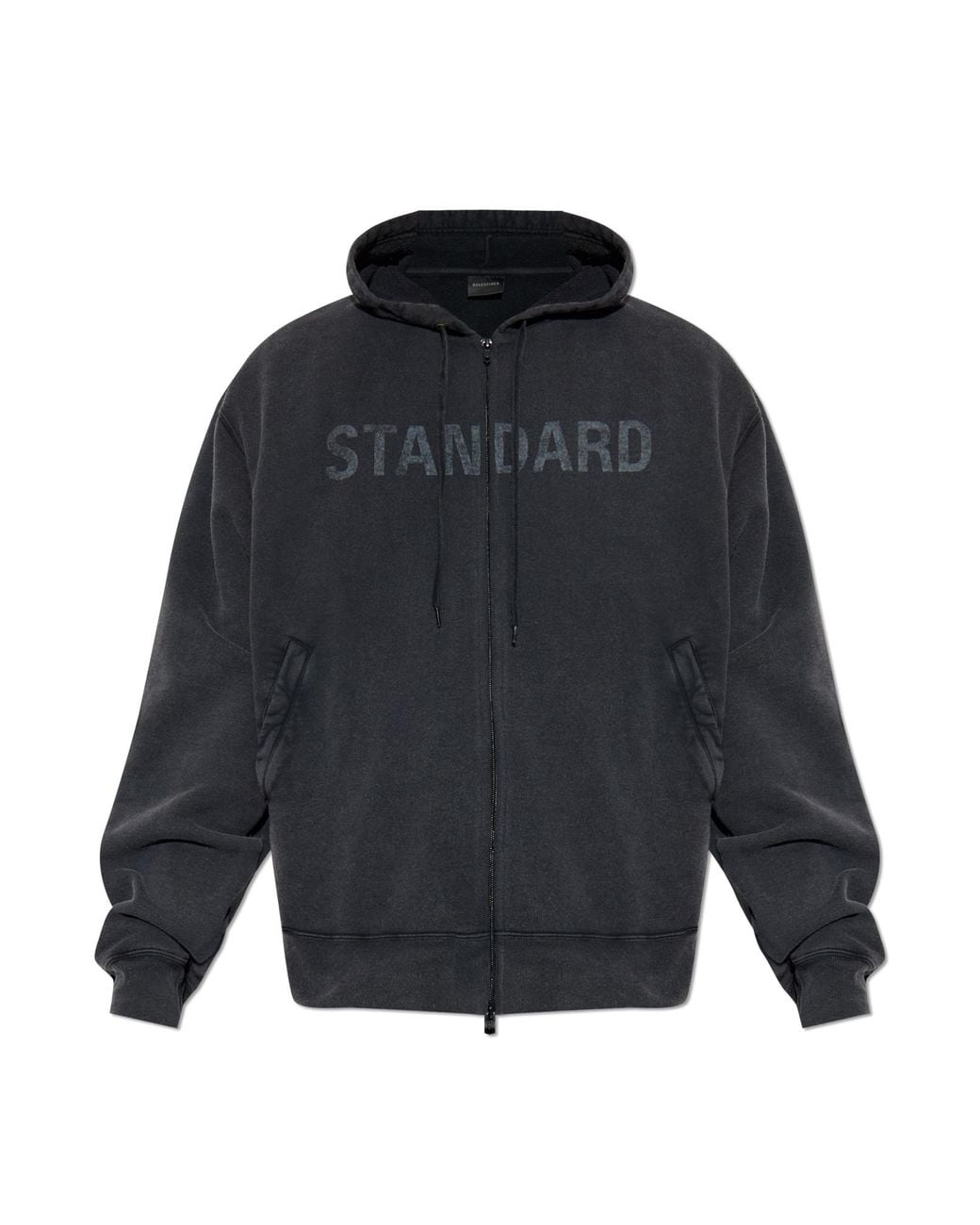 Balenciaga Black Sweatshirt With Printed Logo for men