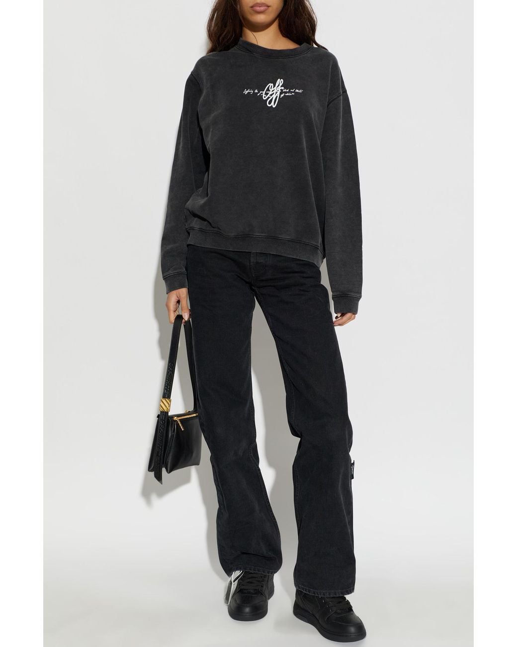 Off-White c/o Virgil Abloh Black Sweatshirt With Print