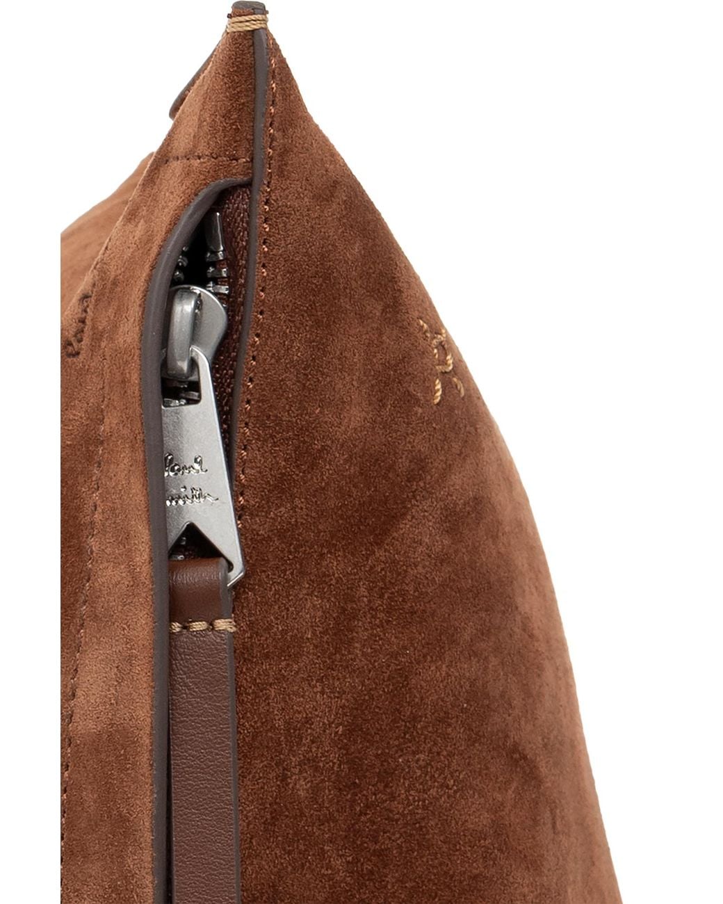 Paul Smith Brown Suede Sling Backpack for men