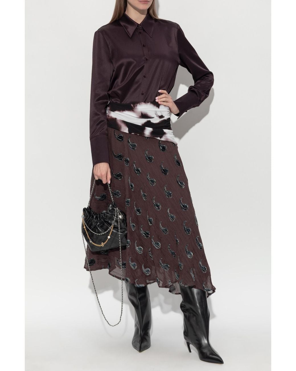 Tory Burch Purple Silk Shirt