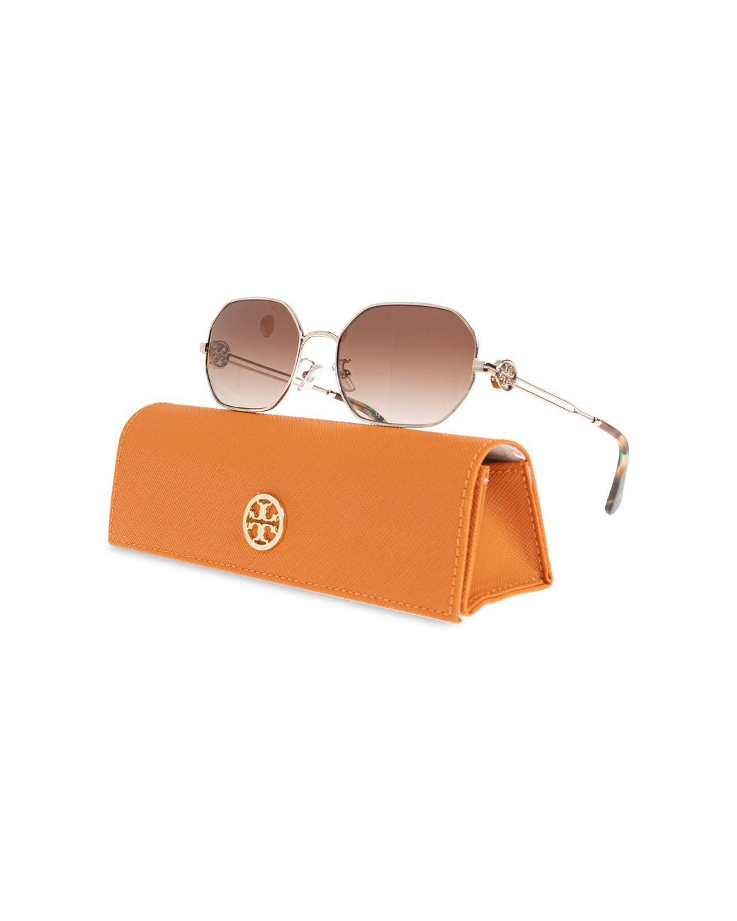Tory Burch Metallic Sonnenbrille, Damen